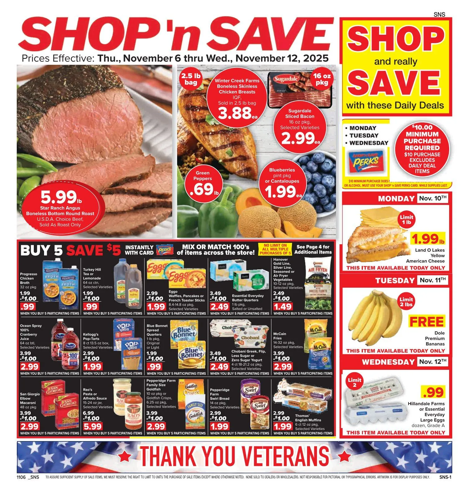 Weekly ad Shop ´n Save Food Sales from November 6 to November 12 2025 - Page 1