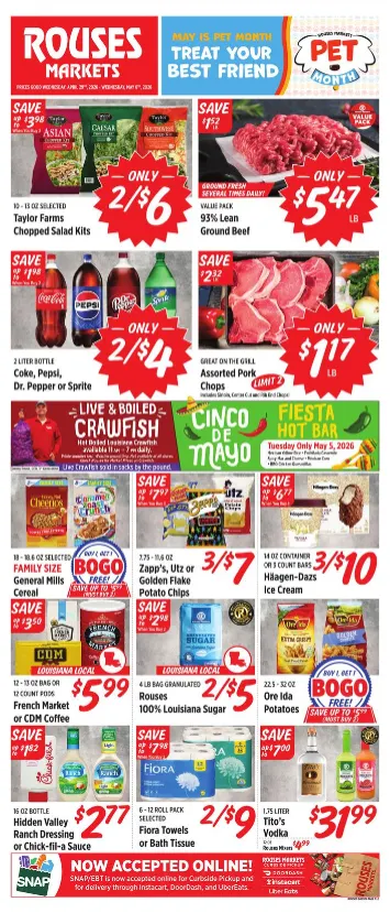 Weekly ad Rouses Markets  Sales from April 29 to May 6 2026 - Page 