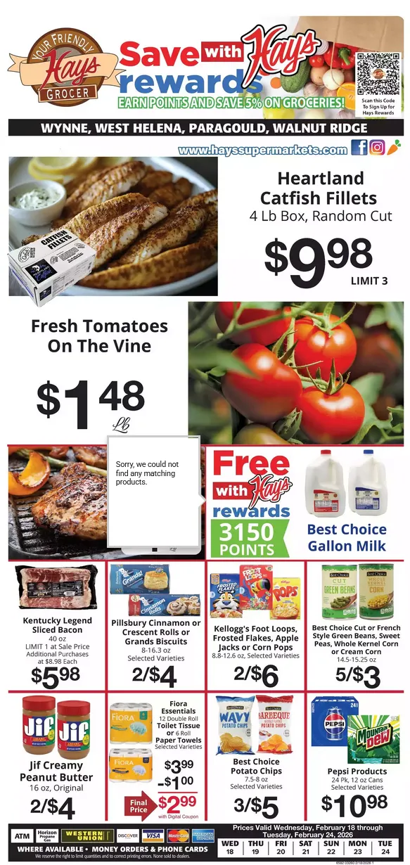 Weekly ad Hays Supermarket Sales from February 18 to February 24 2026 - Page 1