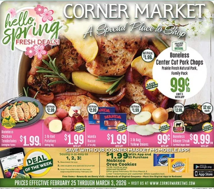 Weekly ad Corner Market Sales from February 25 to March 3 2026 - Page 1