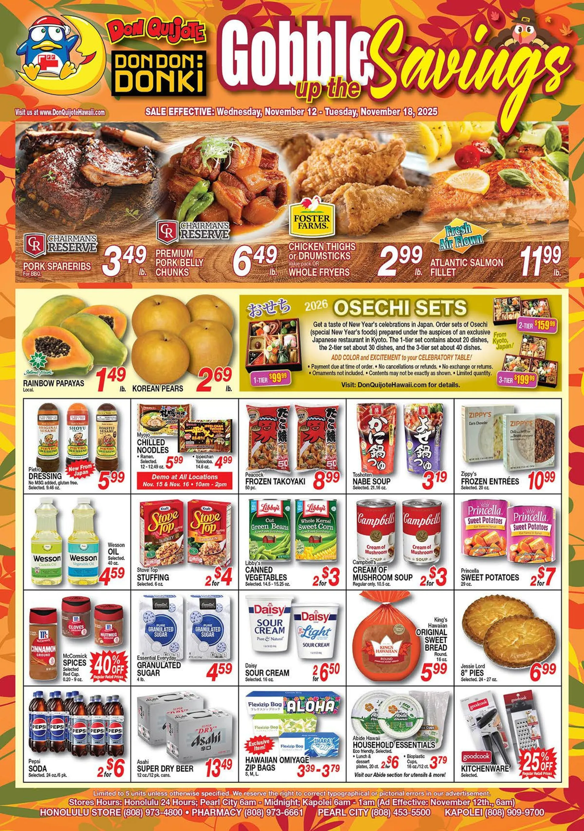 Weekly ad Don Quijote Hawaii Sales from November 12 to November 18 2025 - Page 1