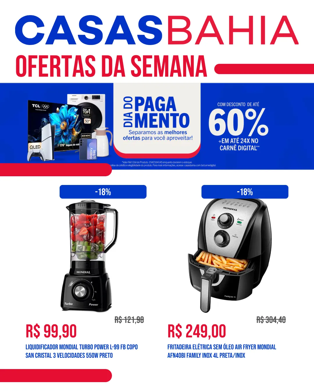 Encarte de Casas Bahia Ofertas 8 de junho até 27 de junho 2026 - Pagina 1