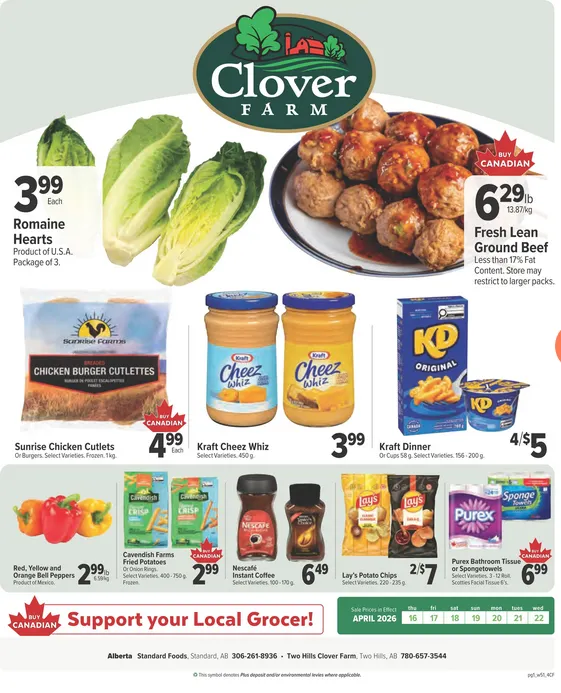 Clover Farm Sales from April 16 to April 22 2026 - flyer page 1