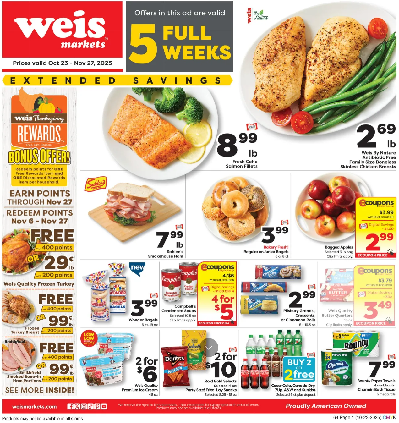 Weekly ad Weis Sales from October 23 to November 27 2025 - Page 1