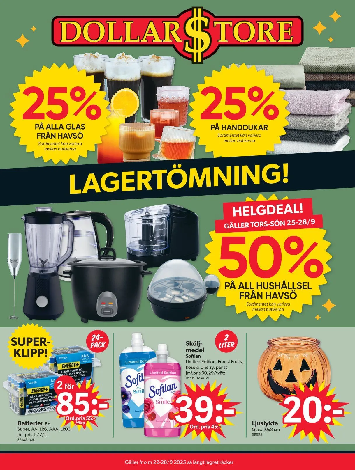 DollarStore specialerbjudanden från 22 september till 29 september 2025 - Reklamblad sidor 1