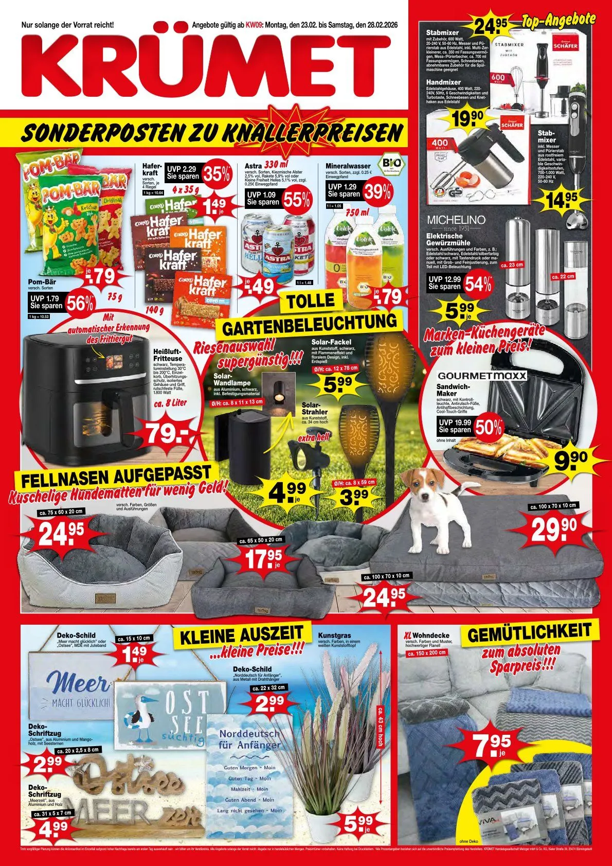  Krümet Sonderposten Prospekte  von 23. Februar bis 28. Februar 2026 - Prospekt seite 1