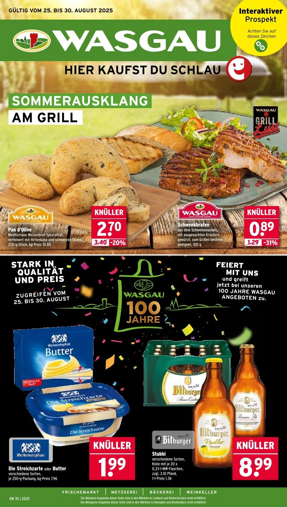 Wasgau Angebote von 25. August bis 30. August 2025 - Prospekt seite