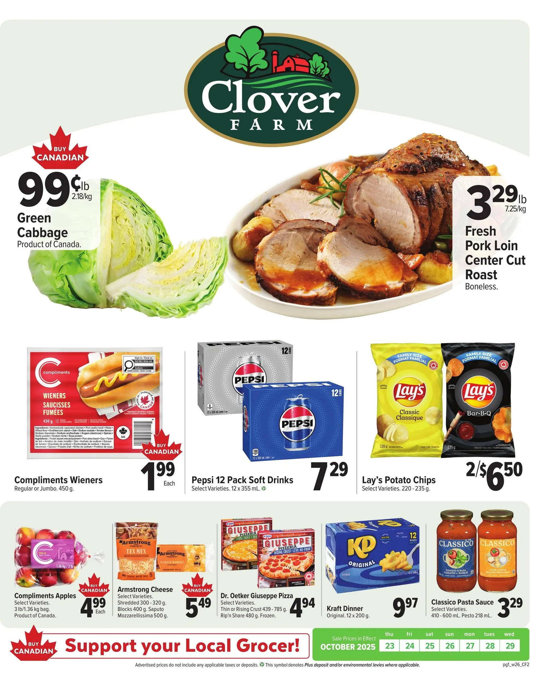 Clover Farm Sales from October 23 to October 29 2025 - flyer page 1