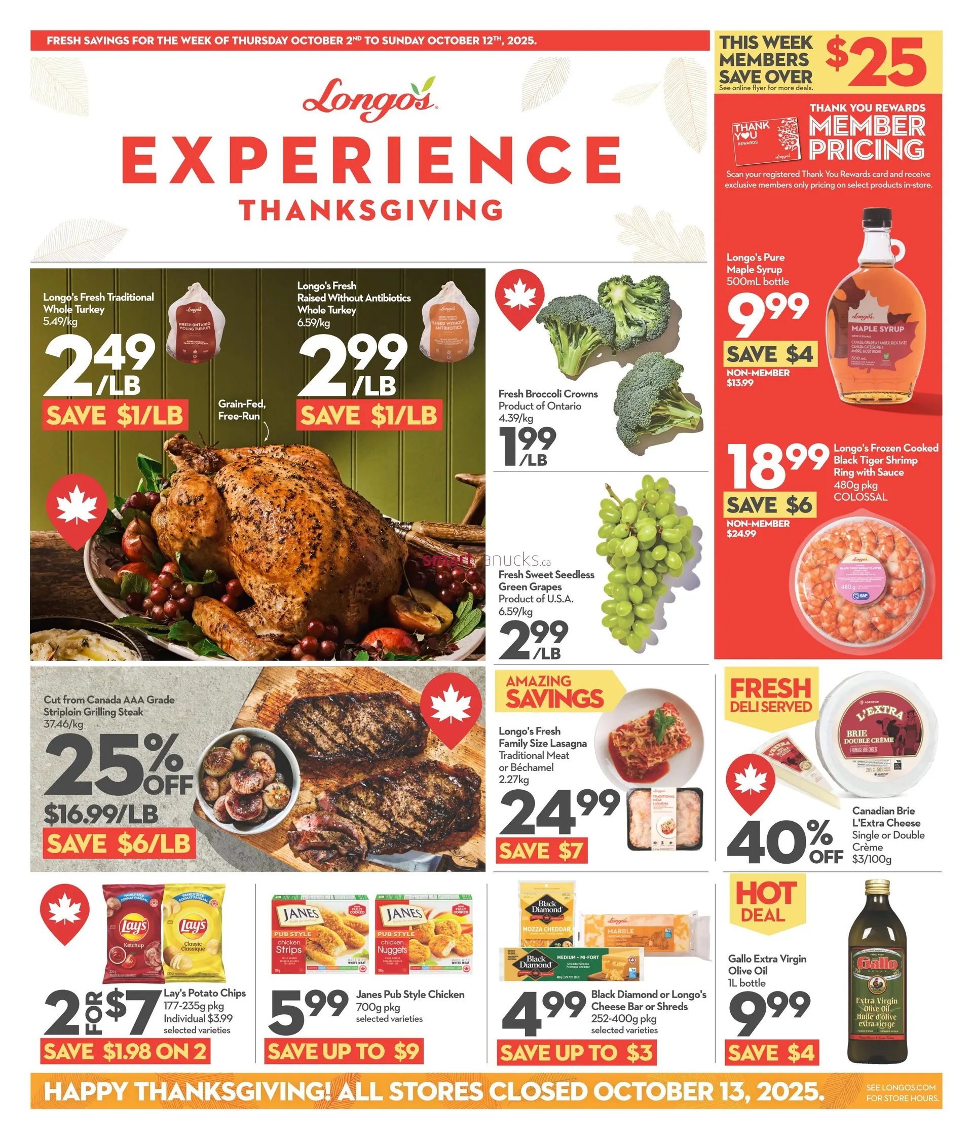 Longo's Sales - October 2 October 12 2025