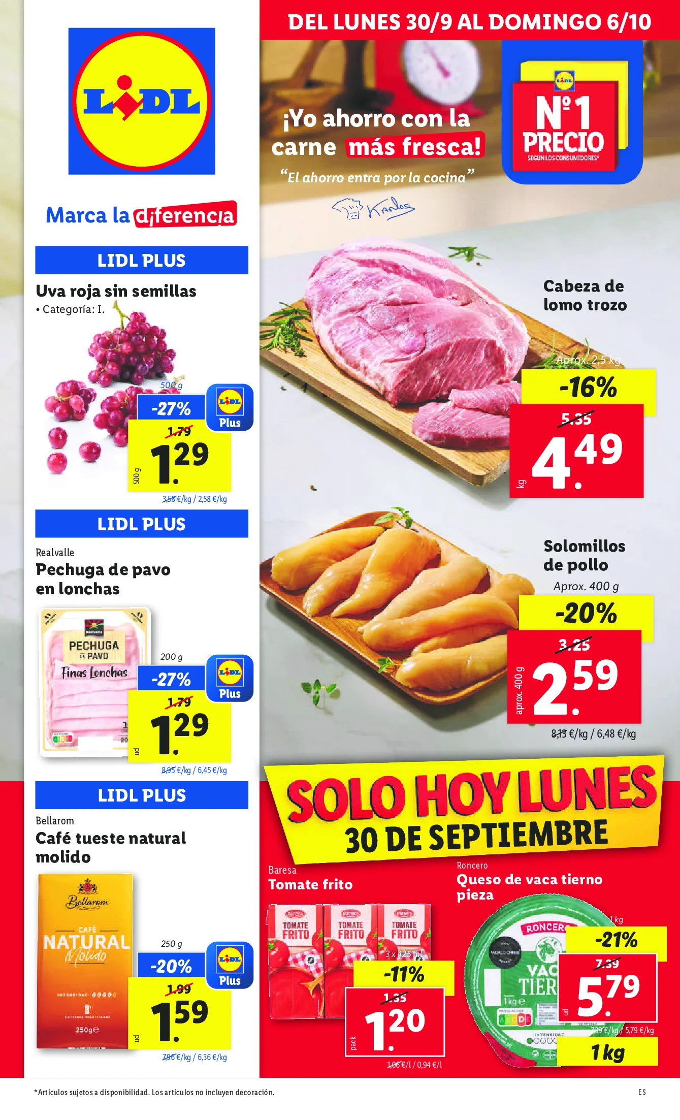 Catálogo de Lidl Ofertas desde el 30/06 al 06/10 30 de septiembre al 6 de octubre 2024 - Página 1