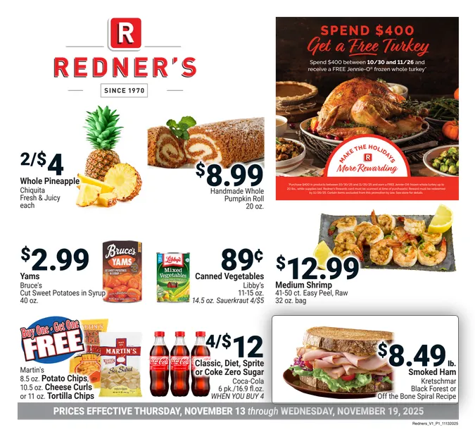 Weekly ad Redner's Market Sales from November 13 to November 19 2025 - Page 1