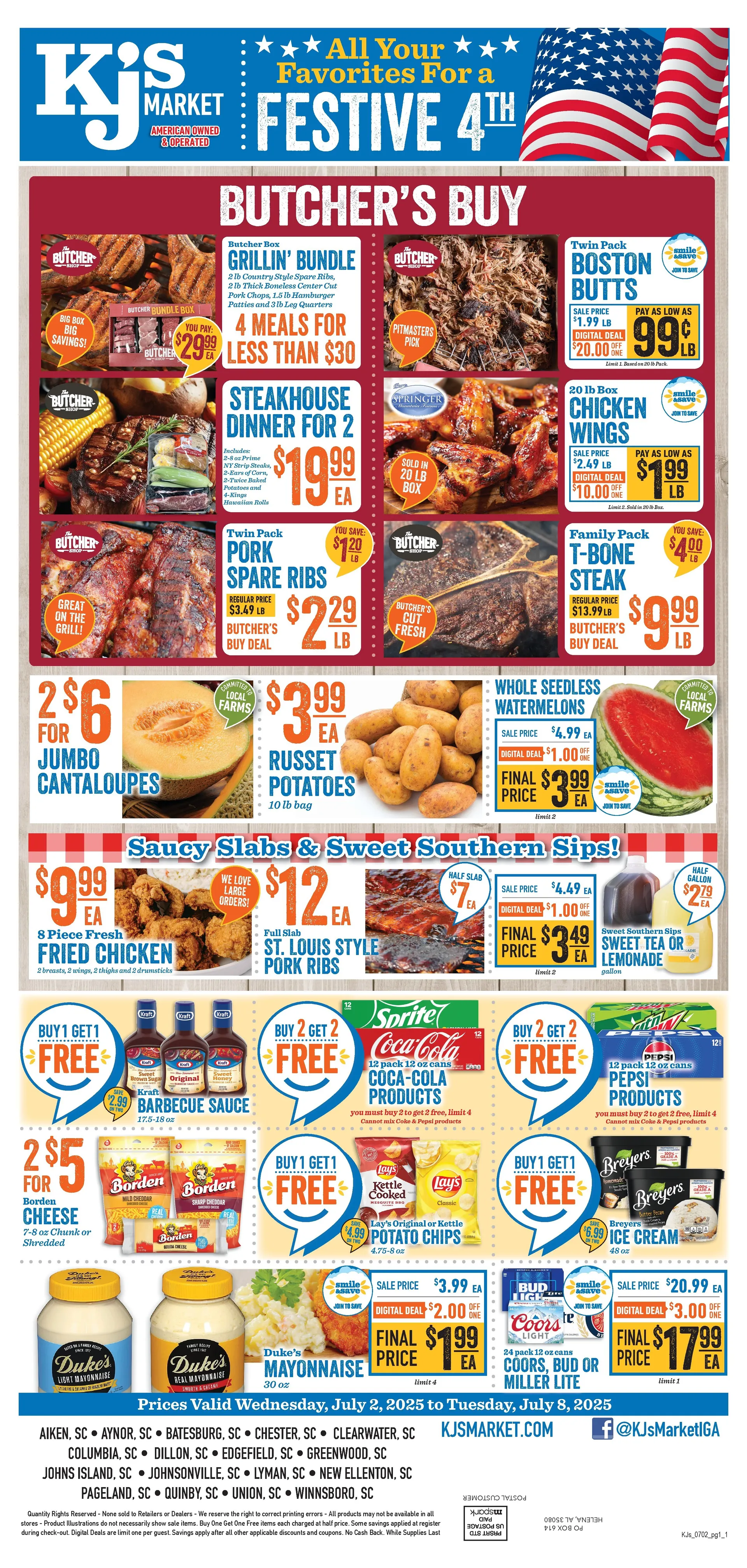 Weekly ad KJ´s Market weekly ads from July 2 to July 8 2025 - Page 