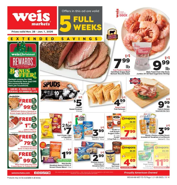 Weekly ad Weis Sales from November 28 to January 1 2026 - Page