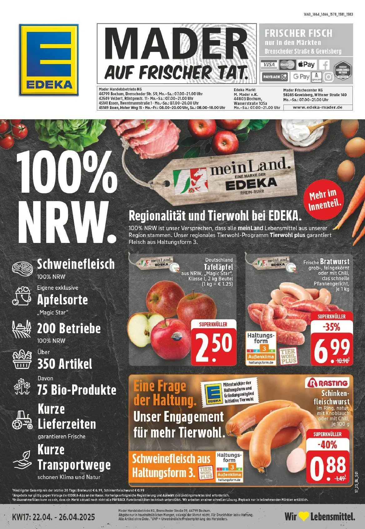 Edeka Prospekt von 21. April bis 26. April 2025 - Prospekt seite 1