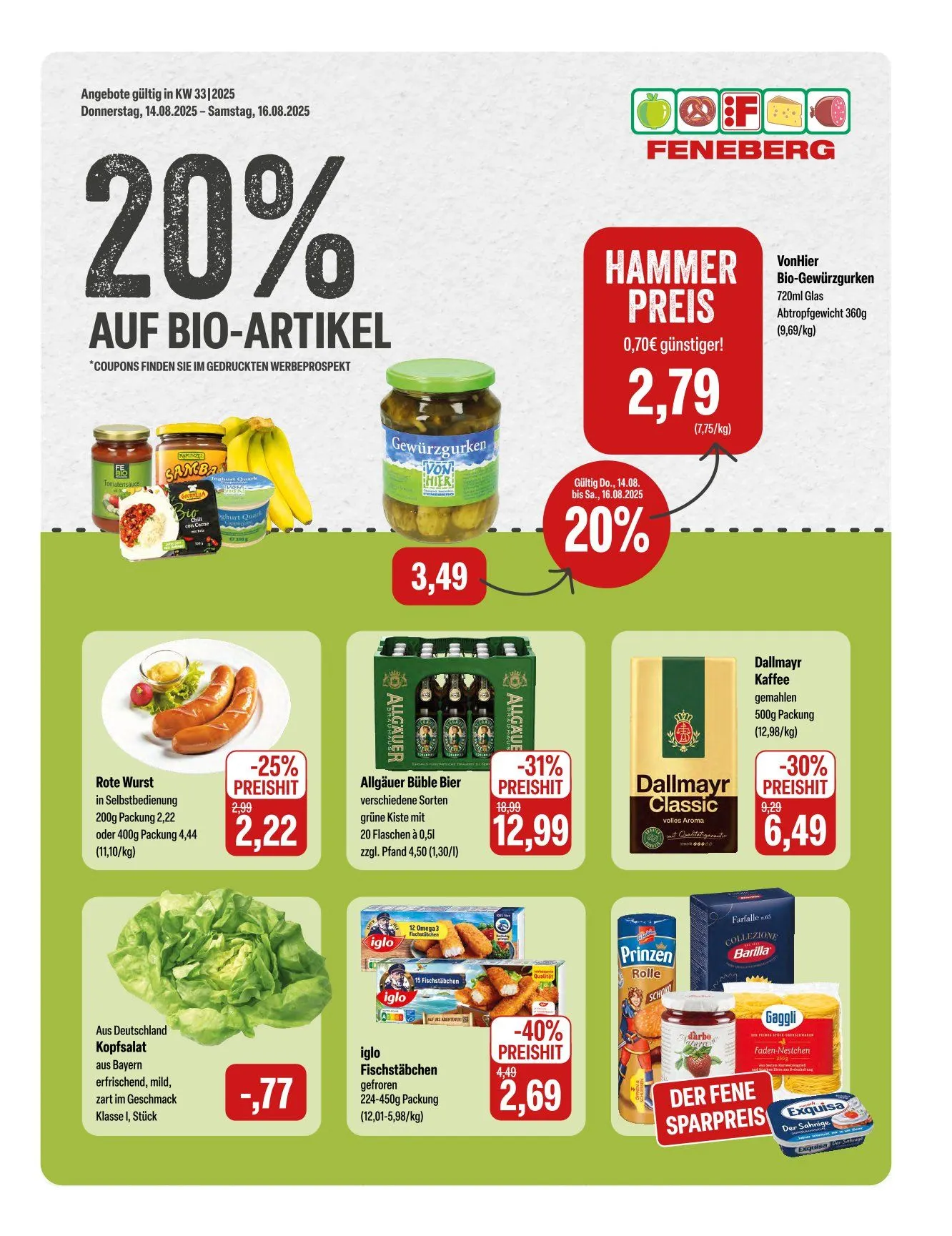 Feneberg Prospekte von 14. August bis 16. August 2025 - Prospekt seite