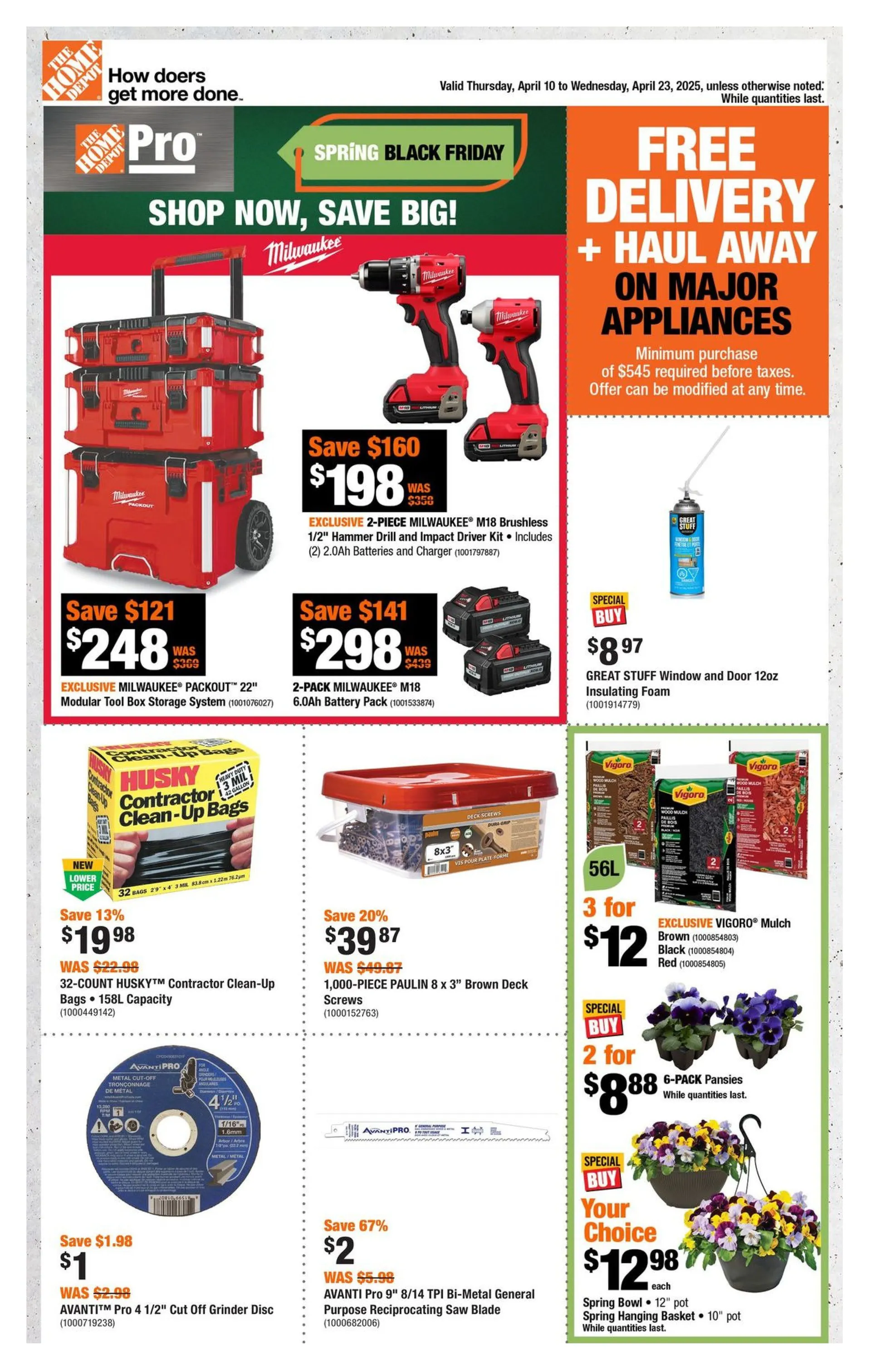 Flyer from April 10 to April 23 2025 - flyer page 1