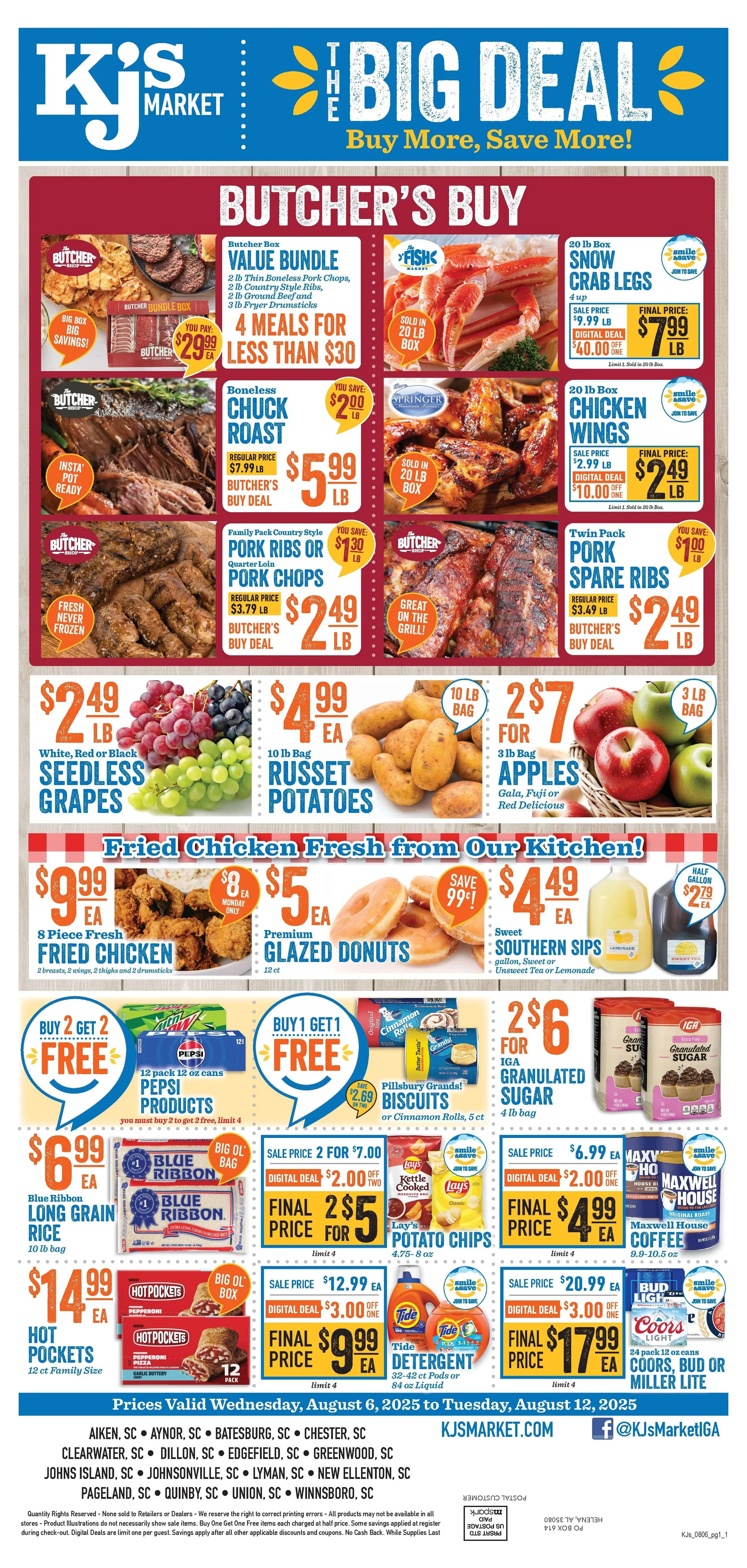 Weekly ad KJ´s Market Sales from August 6 to August 12 2025 - Page 