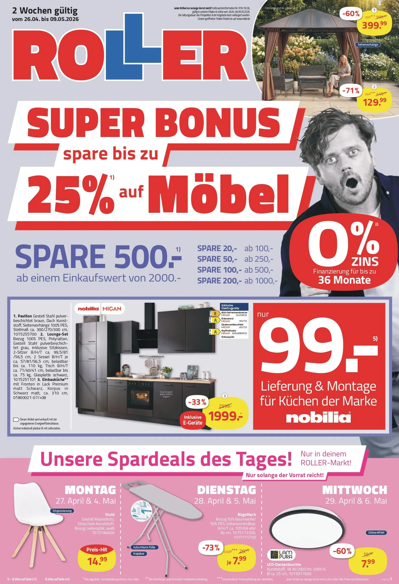 ROLLER Angebote von 26. April bis 9. Mai 2026 - Prospekt seite 1
