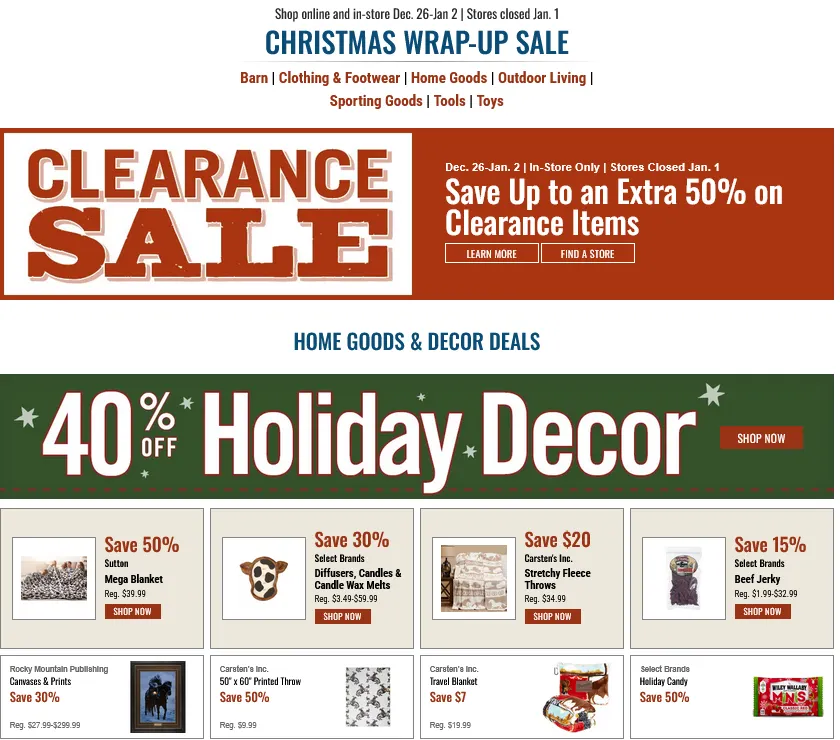 Weekly ad Murdoch’s Sales from December 26 to January 2 2026 - Page 1