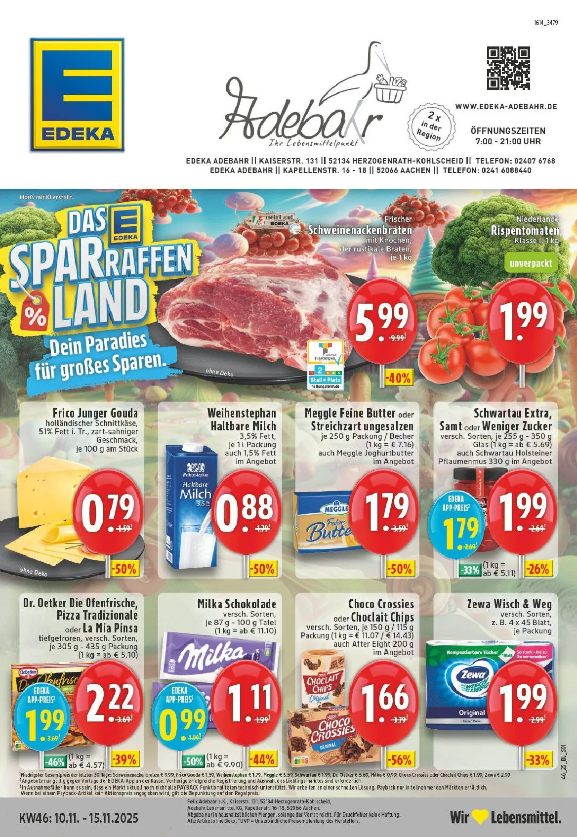 Edeka  Angebote von 10. November bis 15. November 2025 - Prospekt seite 1