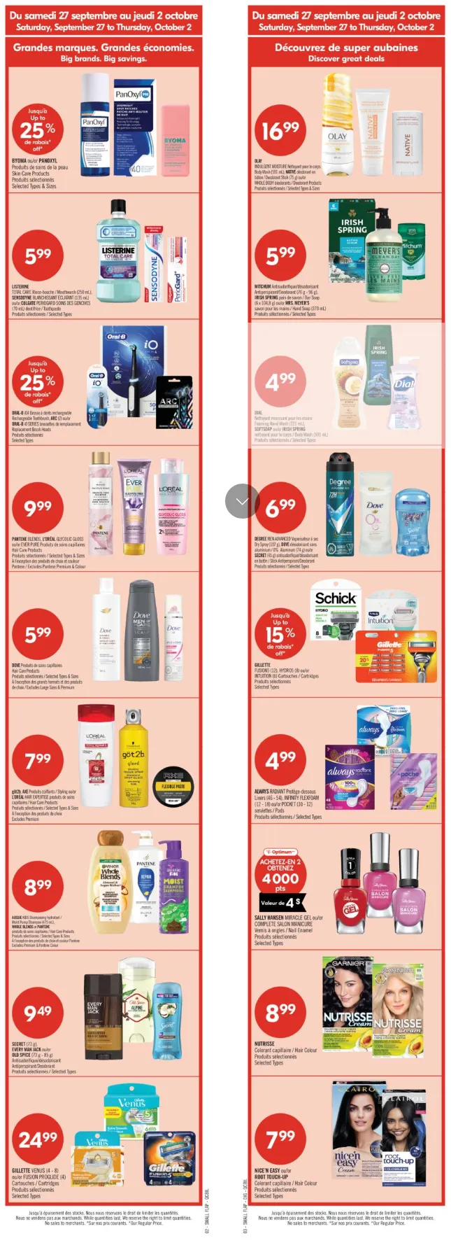 Pharmaprix Sales from September 27 to October 2 2025 - flyer page 1
