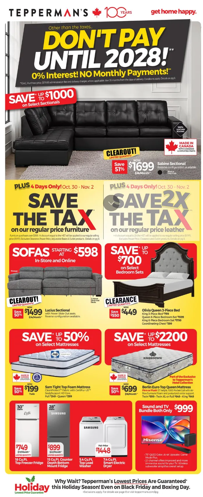 Tepperman's Sales from October 30 to November 5 2025 - flyer page 1