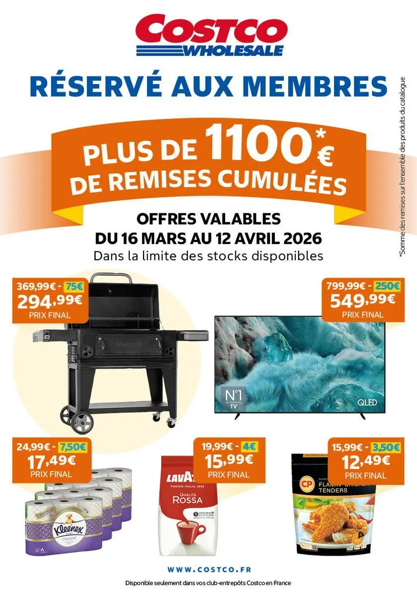 Costco Catalogue du 16 mars au 12 avril 2026 - Catalogue page 1