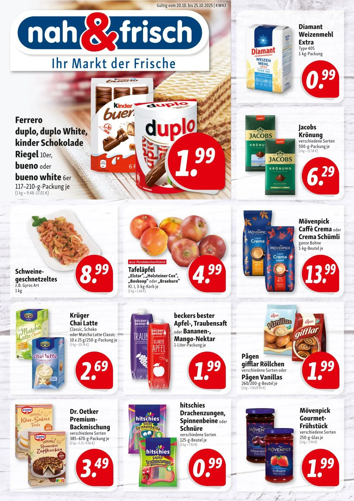 Nah & Frisch Prospekte von 20. Oktober bis 27. Oktober 2025 - Prospekt seite 
