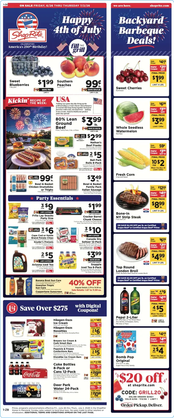 Weekly ad ShopRite Sales from June 26 to July 2 2026 - Page 1