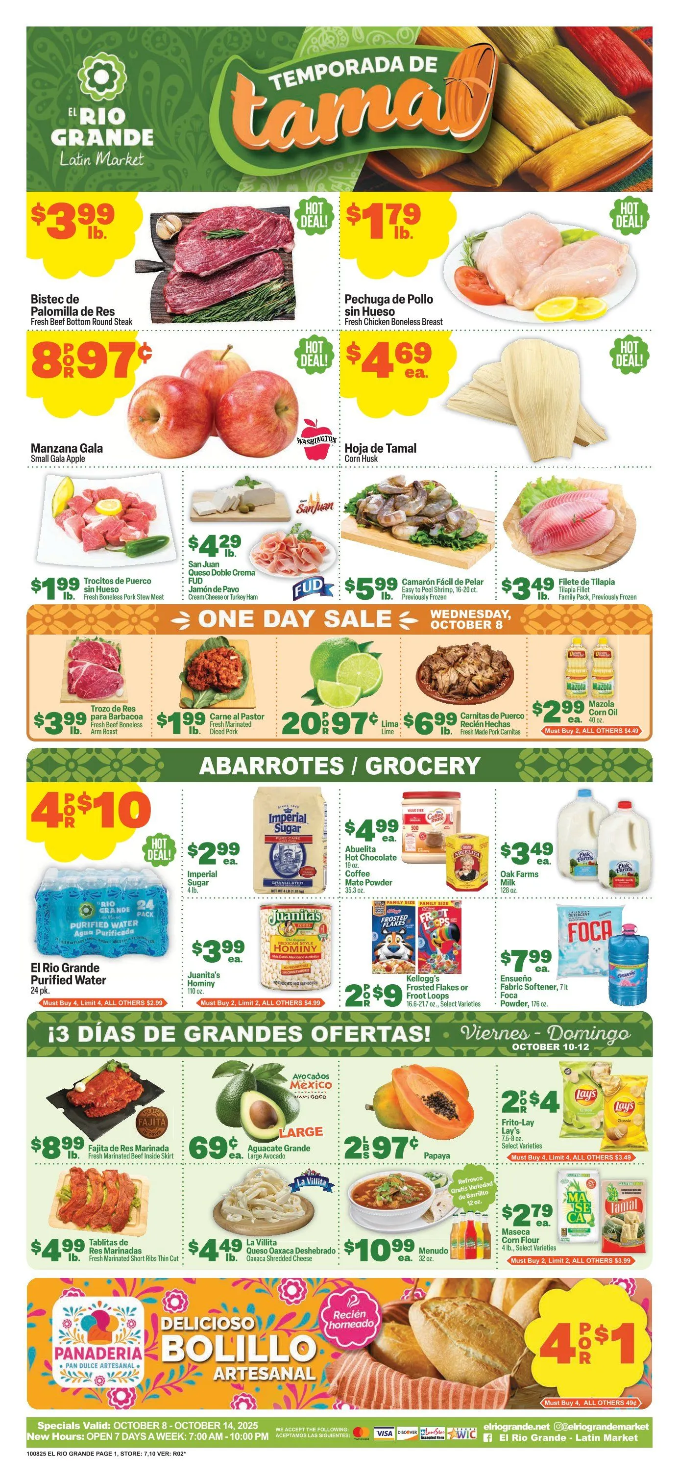Weekly ad El Rio Grande Sales from October 8 to October 14 2025 - Page 1