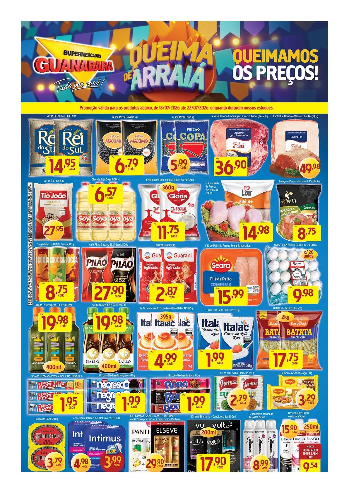 Encarte de Folhetos Supermercados Guanabara 16 de julho até 22 de julho 2026 - Pagina 1