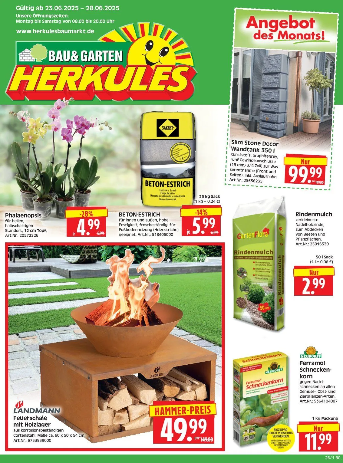 Herkules Baumarkt Prospekte von 23. Juni bis 29. Juni 2025 - Prospekt seite 