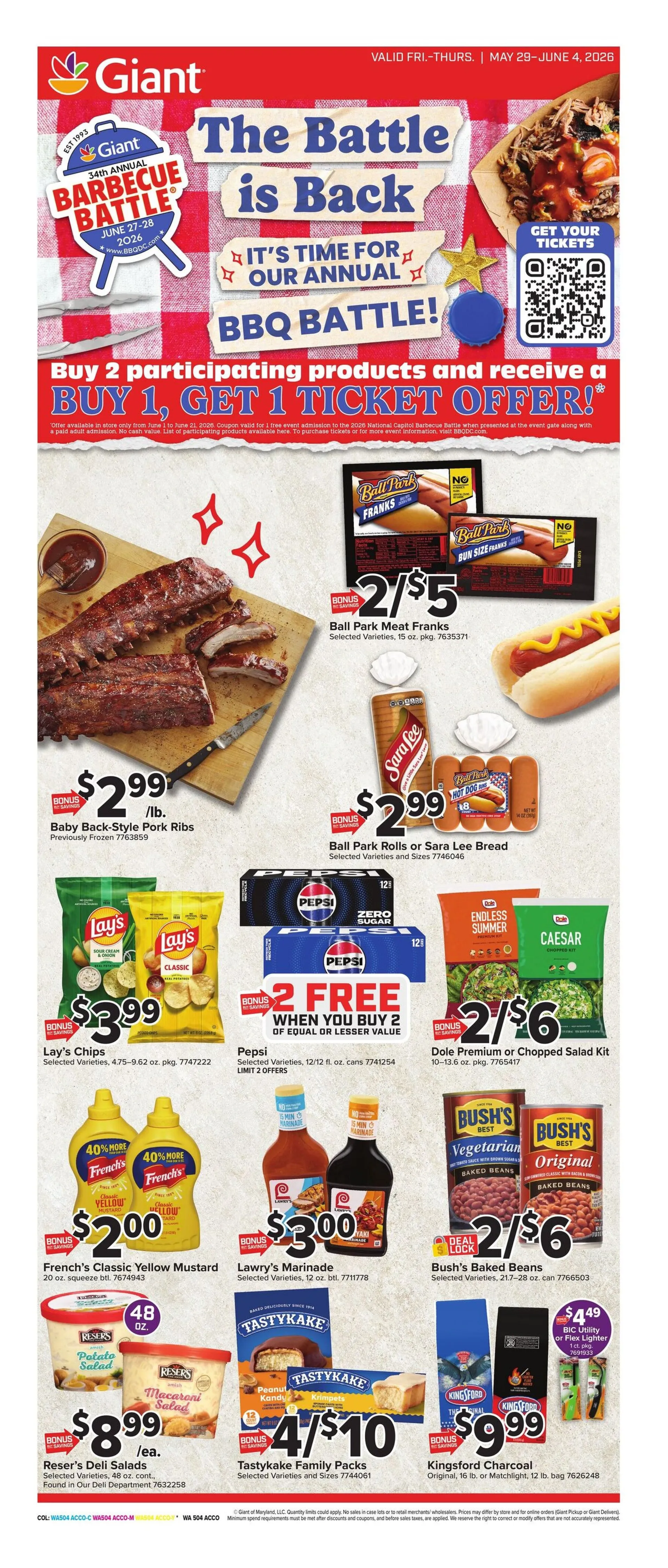 Weekly ad Giant Food Sales from May 29 to June 4 2026 - Page 