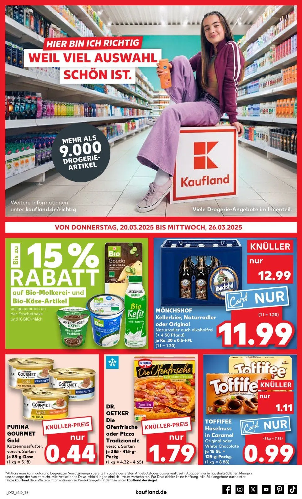Kaufland Prospekt von 20. März bis 26. März 2025 - Prospekt seite 1