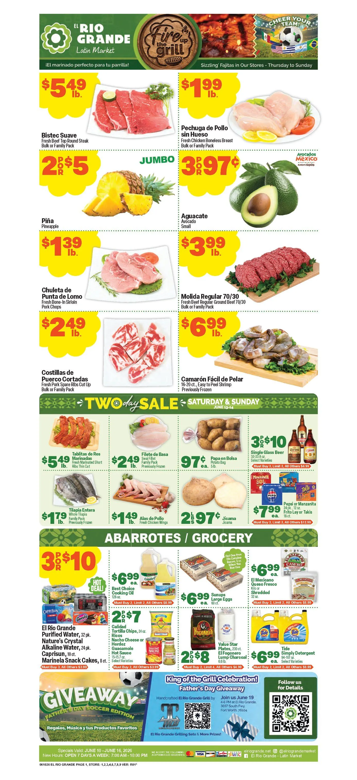 Weekly ad El Rio Grande Sales from June 10 to June 16 2026 - Page 1
