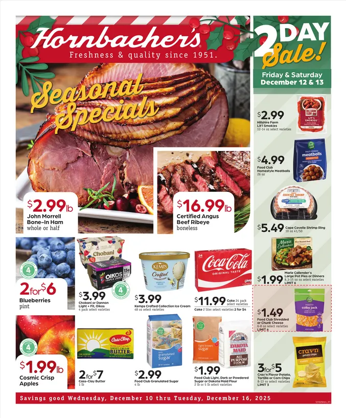 Weekly ad Hornbacher's Sales from December 10 to December 16 2025 - Page 1