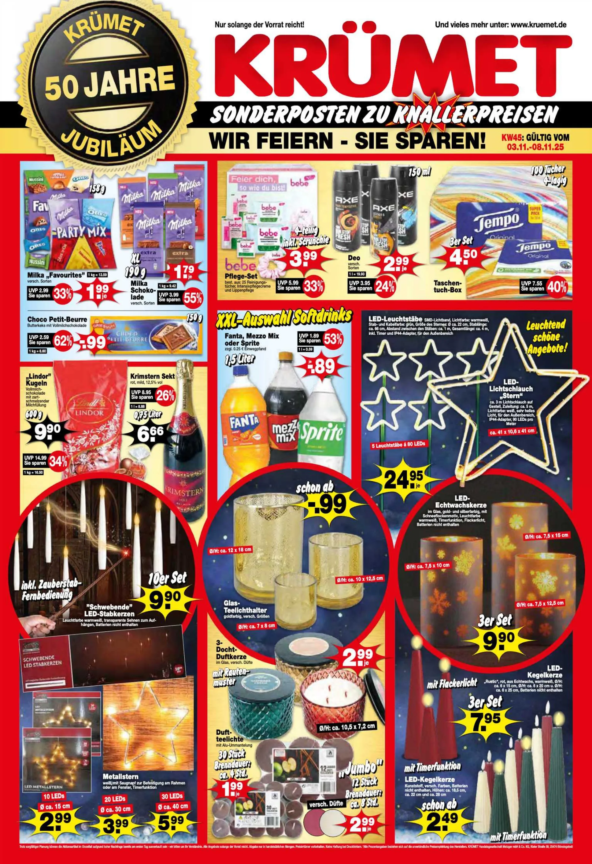Krümet Sonderposten Angebote von 3. November bis 8. November 2025 - Prospekt seite 1