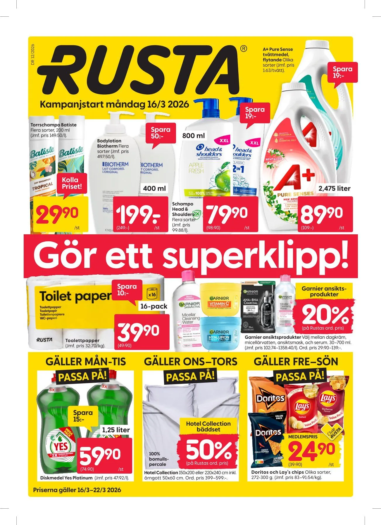 Senaste Rusta erbjudanden från 16 mars till 22 mars 2026 - Reklamblad sidor 1