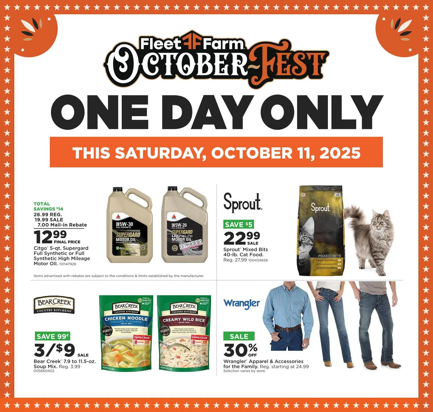 Weekly ad Fleet Farm Sales from October 9 to October 11 2025 - Page 1