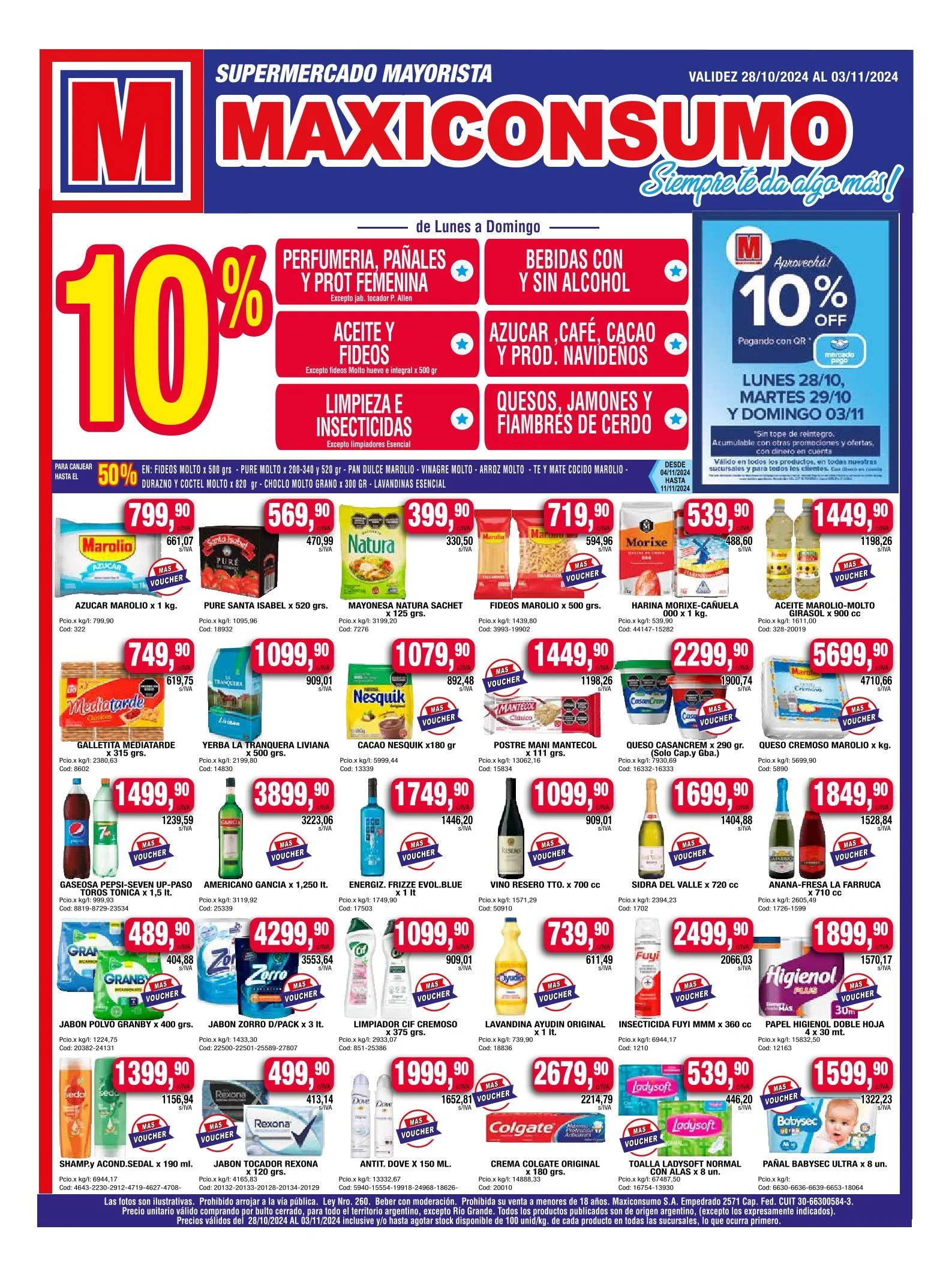 Ofertas de Maxiconsumo Ofertas 30 de octubre al 3 de noviembre 2024 - Página 1 del catálogo