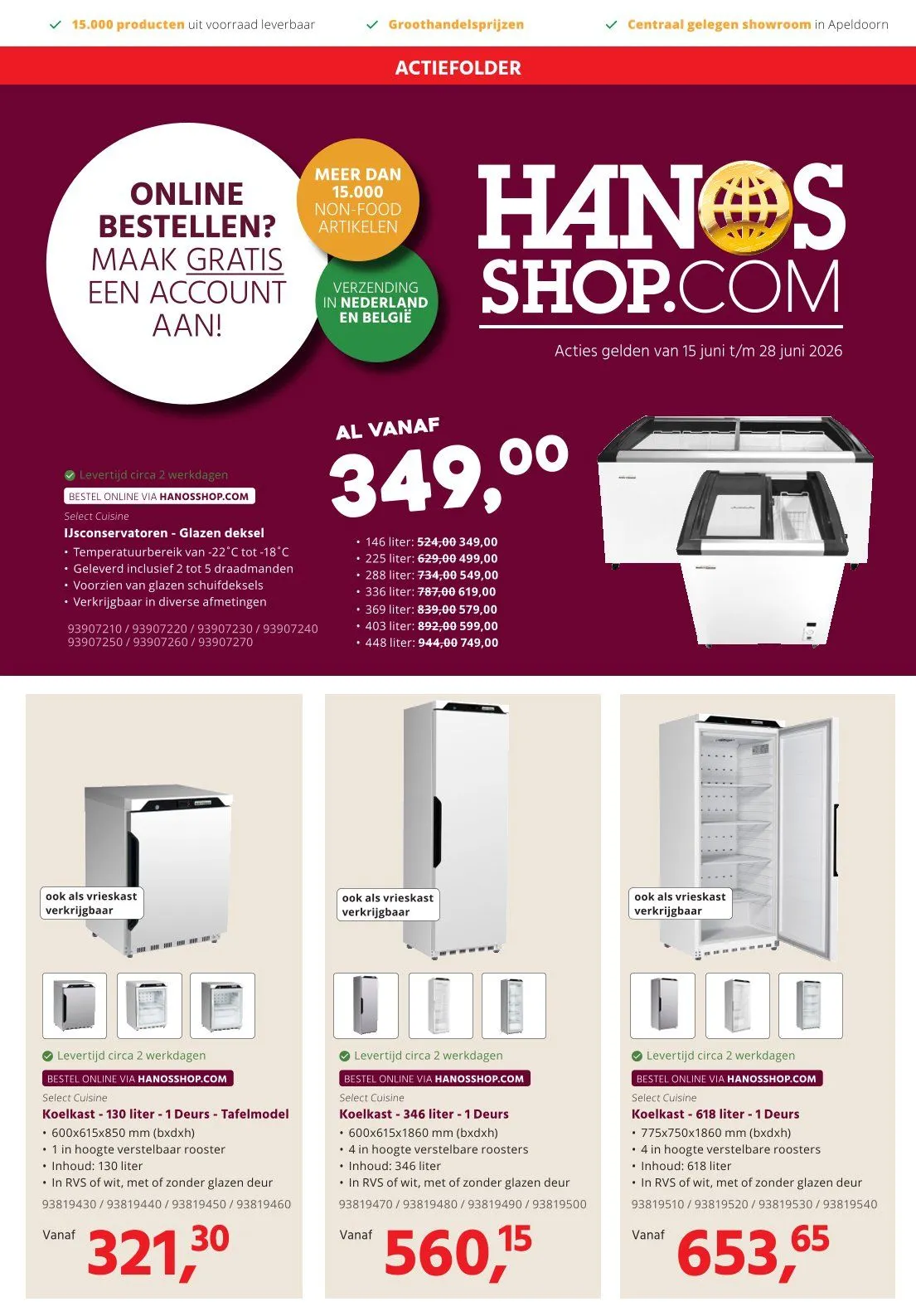 Hanos Folders van 15 juni tot 28 juni 2026 - Folder pagina 1