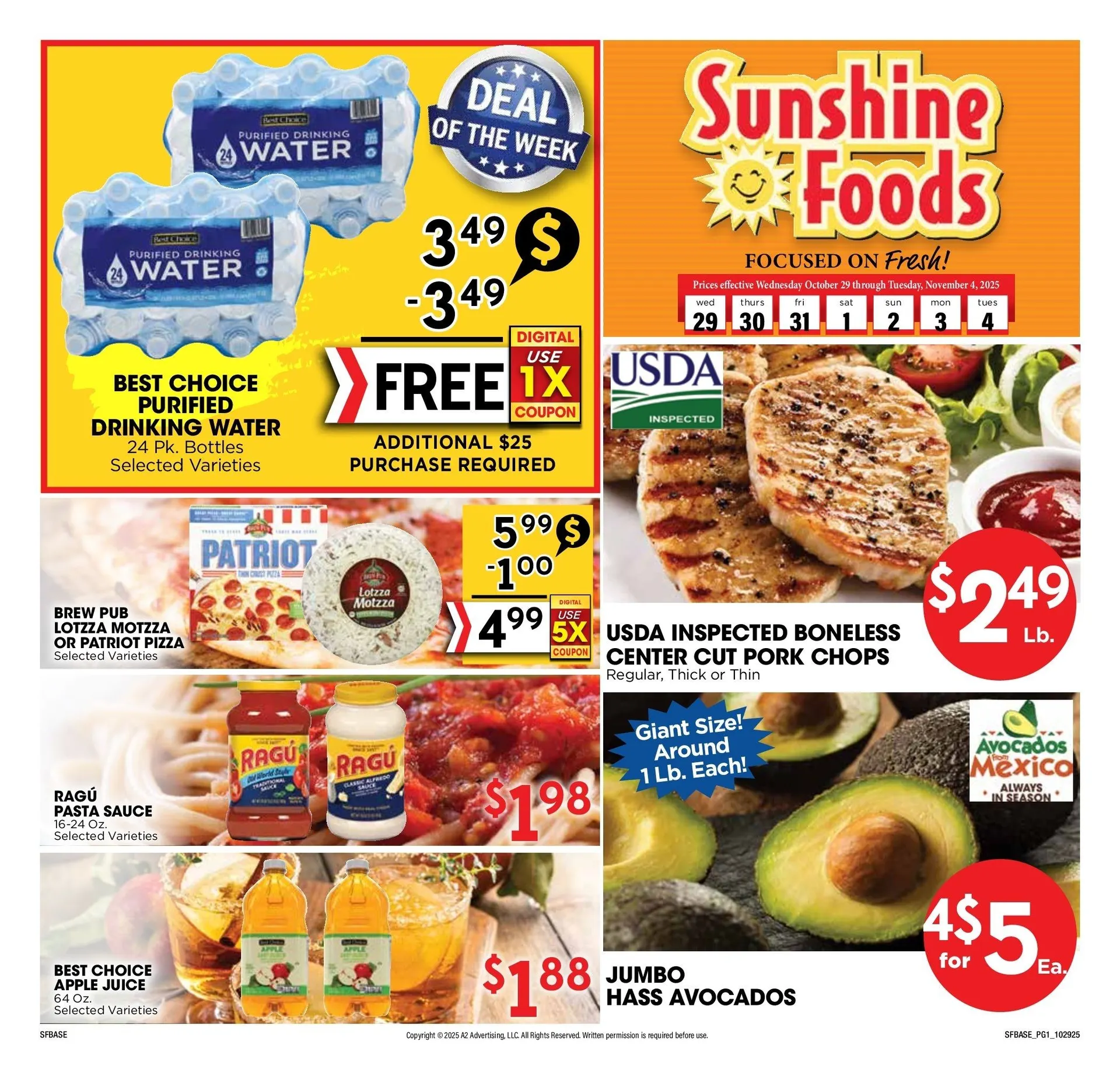 Weekly ad Sunshine Foods Sales from October 29 to November 4 2025 - Page 