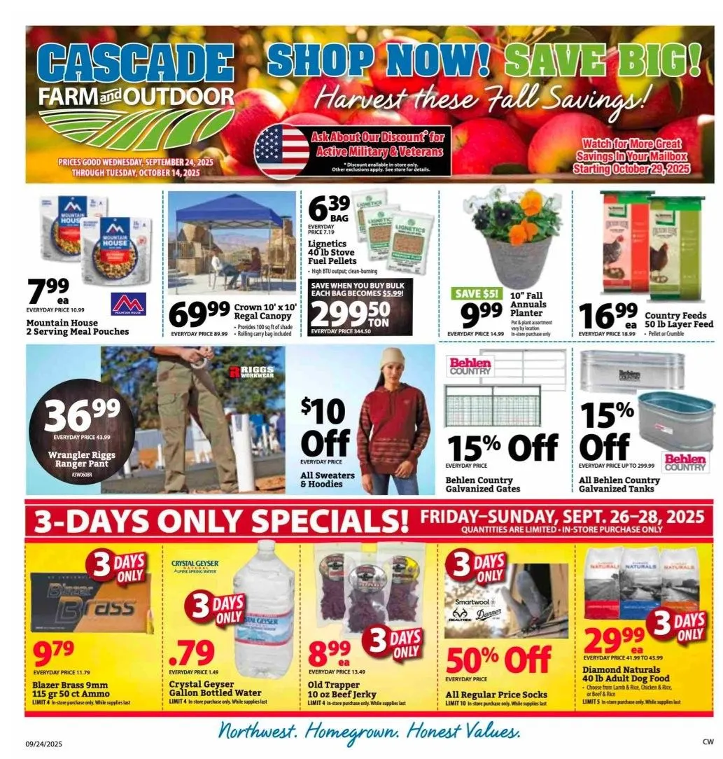 Weekly ad Bi-Mart Sales from September 24 to October 15 2025 - Page 1