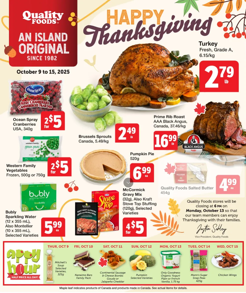 Quality Foods Sales from October 9 to October 15 2025 - flyer page 1