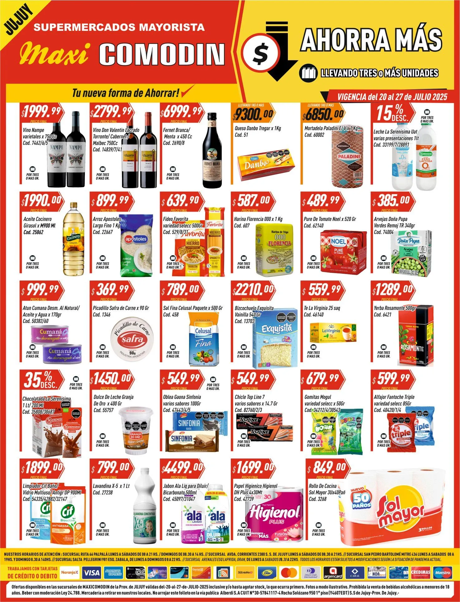 Ofertas de Supermercados Comodín Ofertas 20 de julio al 28 de julio 2025 - Página 1 del catálogo