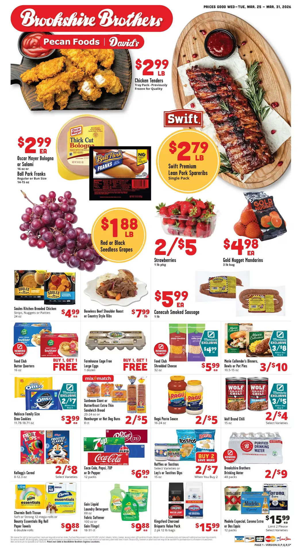 Weekly ad  Brookshire Brothers Sales from March 25 to March 31 2026 - Page 1