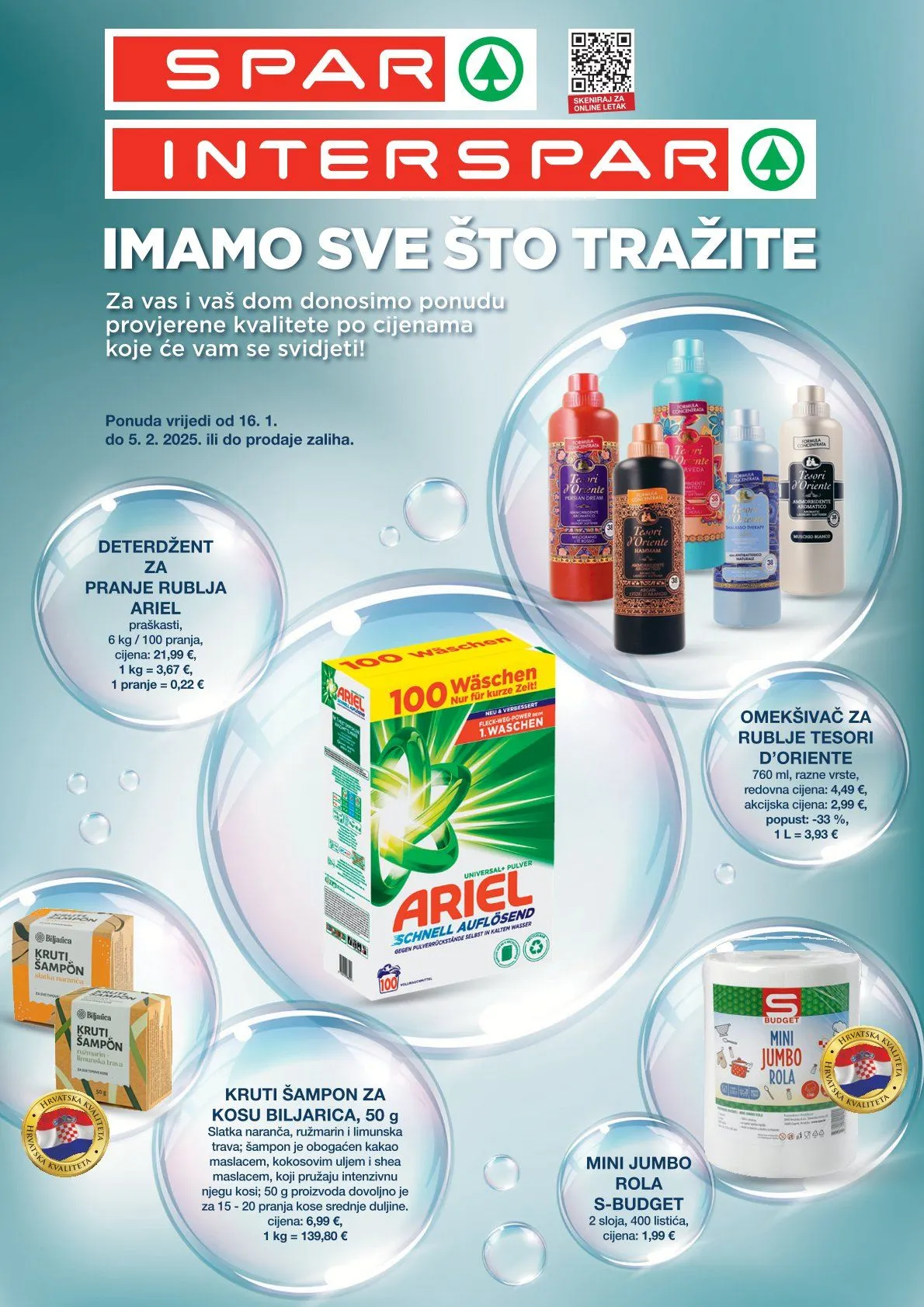 Katalog Interspar Posebna ponuda trgovine  od 16. siječnja do 5. veljače 2025. - Pregled Stranica 1