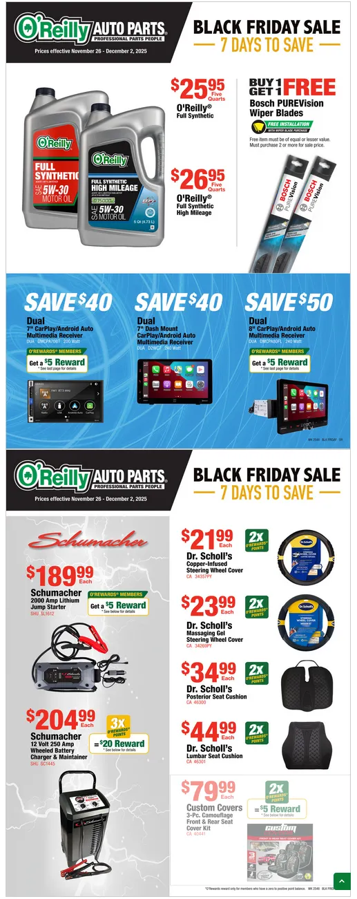 Weekly ad O'Reilly Auto Parts Sales from November 26 to December 2 2025 - Page
