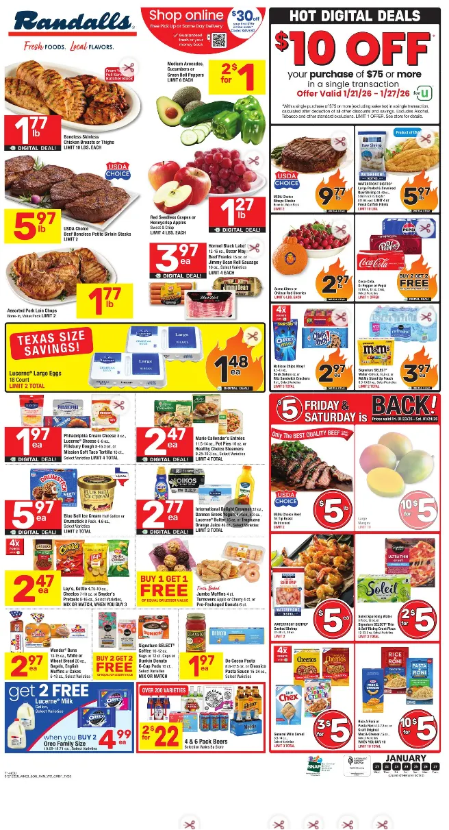 Weekly ad Randalls Sales from January 21 to January 27 2026 - Page 1