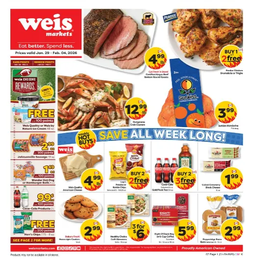 Weekly ad Weis Sales from January 29 to February 4 2026 - Page 